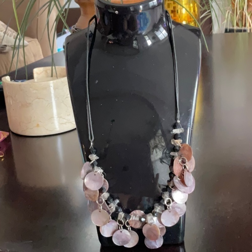 Vintage Disc Dangle Necklace